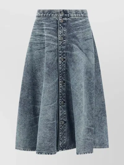DIESEL BACK PATCH DETAIL SKIRT WITH BELT LOOPS