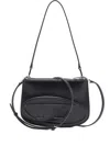 Diesel Womens T8013 1dr Twin Leather Shoulder Bag In Black