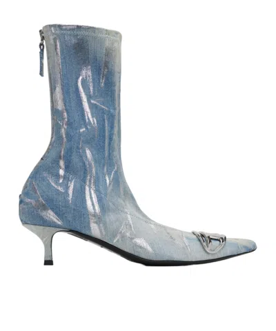 DIESEL DIESEL D-VENUS KITTIE LOGO PLAQUE ANKLE BOOTS