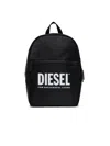 Diesel Logo-print Nylon Backpack In Black