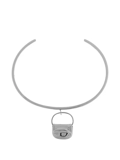Diesel Bag Charm Bracelet In Silver