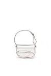 Diesel Charm In Pelle Metallizzata In Argento