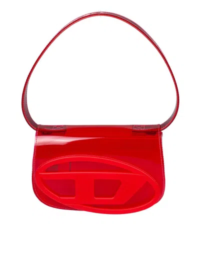 Diesel Bag Made Of Flexible Tpu With A Colorful Jelly-effect Finish In Red