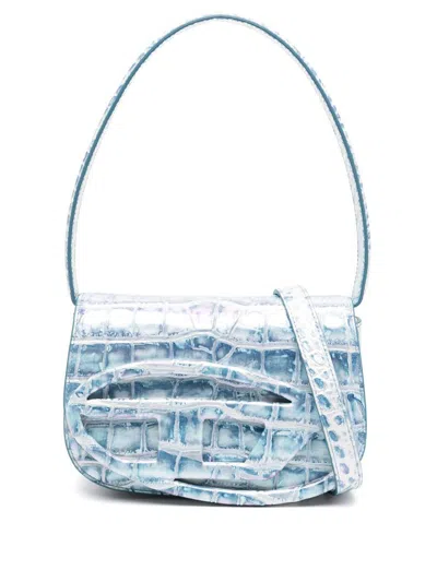 Diesel 1dr Leather Shoulder Bag In Blue