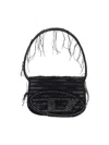 Diesel Women 1dr Denim Shoulder Bag With Used Effect