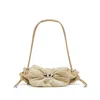 Diesel Womens Scrunch-d Cotton-blend Shoulder Bag Sand In Beige