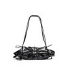 Diesel Chic Scrunch-d Mini Shoulder Handbag In Black