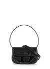 Diesel Rectangular Leather Shoulder Bag With Single Handle In Black