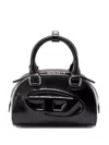 Diesel Womens T8013 1dr Dome Leather Cross-body Bag In Black