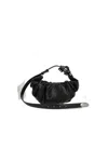 Diesel Small Grab-d Scrunched Shoulder Bag In Black
