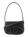 Diesel Mini Shoulder Bag In Soft Nappa Leather With Logo Detail In Black