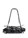 Diesel Scrunch-d M-borsa A Spalla In Pelle Lucida In Black