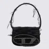 Diesel Black Leather D Shoulder Bag