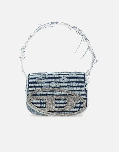 Diesel 1dr Leather Shoulder Bag In Blue