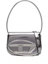 Diesel Oval-d Logo Patent Leather Shoulder Bag In Multi