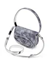 Diesel Glitter Fabric Top Handle Bag In Blue