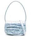 Diesel Croco-embossed Leather 1dr Shoulder Bag In Multicolor
