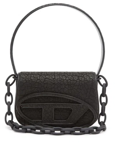 Diesel 1dr Leather Shoulder Bag With Dry Finish In Multicolor