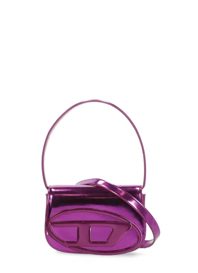 Diesel 1dr Shoulder Bags Light Blue In Pink