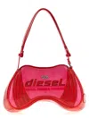 Diesel Play Pink Shoulder Bag With Logo Detail On The Front In Eco-leather Woman In Red Pink
