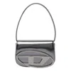 Diesel 1dr-iconic Shoulder Bag In Mirrored Leather In Silver