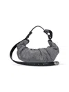 Diesel Small Grab-d Embellished Scrunched Shoulder Bag In Silver