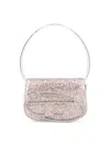 Diesel Glitter Top Handle Shoulder Bag In White