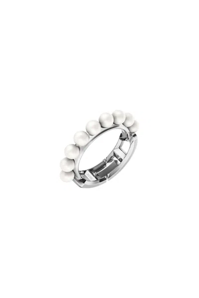 Diesel Bague En Argent Sterling Et Perle In Silver