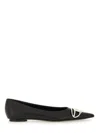 Diesel D-venus-ballerina Flats In Nappa Leather In Black