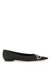 Diesel D-venus-ballerina Flats In Nappa Leather In Black