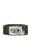 Diesel Cintura In Canvas Con Logo Oval D In Green
