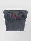 Diesel Rib-knit Tube Top With Oval D