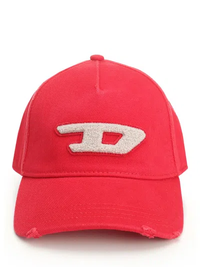 Diesel Men Baseball Cap In Red