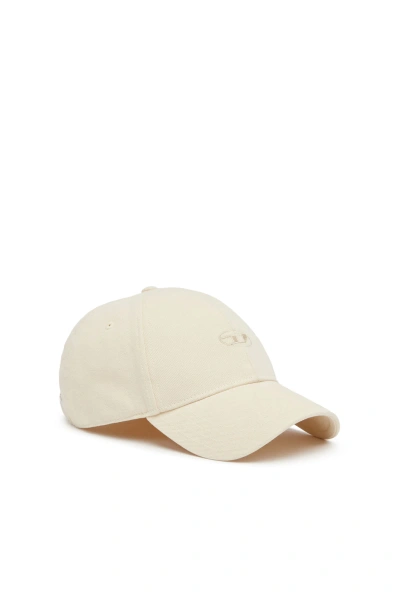 Diesel Baseball Cap In Washed Cotton Twill In Neutrals