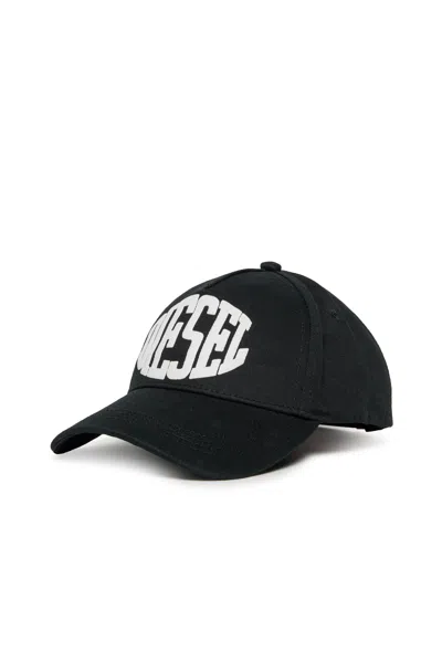 Diesel Baseball Cap With  Puffy Logo In Black