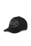 Diesel Logo Visor Baseball Cap In Black