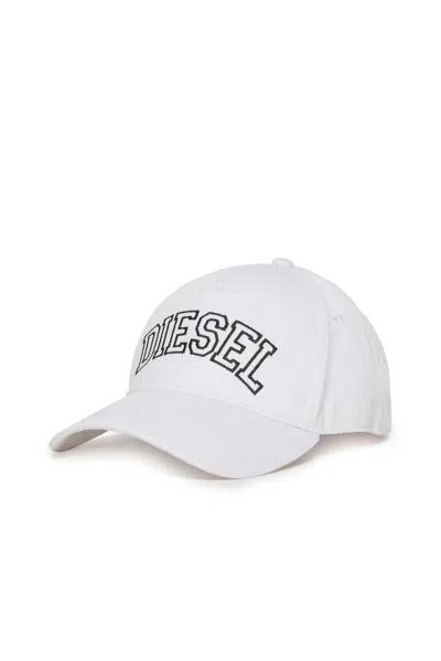 Diesel Baseball Cap With Logo  In White
