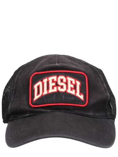 Diesel Baseball Hat With Logo In Brown