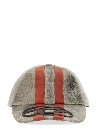 Diesel Baseball Hat With Sport Stripes In Multi