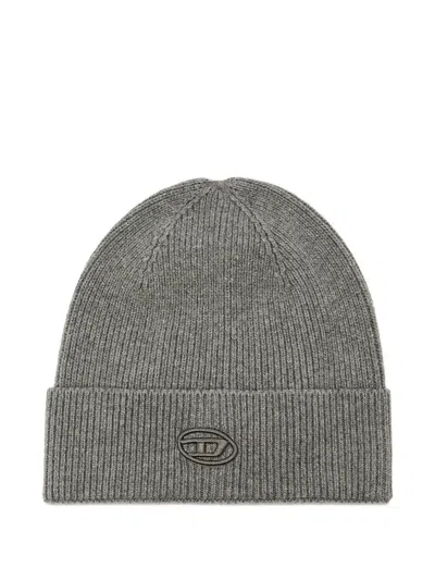 Diesel Beanie Wool "k-coder-fully B" In Gray
