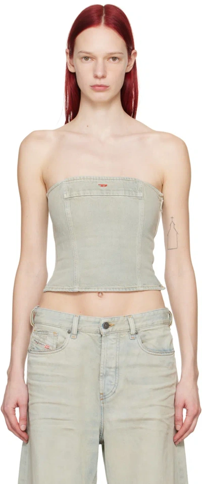 DIESEL BEIGE DE-VILLE DENIM TUBE TOP