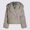 Diesel Beige Down Jacket In Gray
