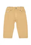 Diesel Beige Jeans For Baby Boy With Logo In Neutral