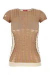 Diesel Contoured Knitwear Top With Modern Aesthetic In Nude