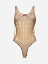 Diesel Beige M-calipso-body Seamless Bodysuit