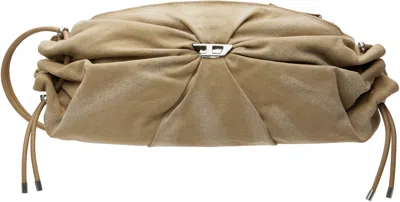 Diesel Beige Scrunch-d Crossbody L Bag In T2065