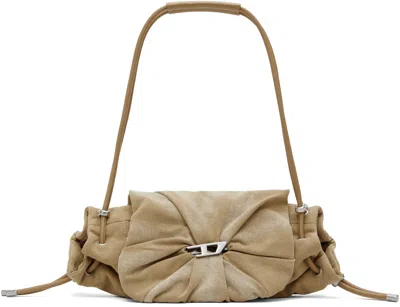 Diesel Beige Scrunch-d Shoulder S Bag In T2065