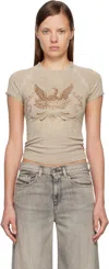 Diesel Beige T-roweena T-shirt In Brown