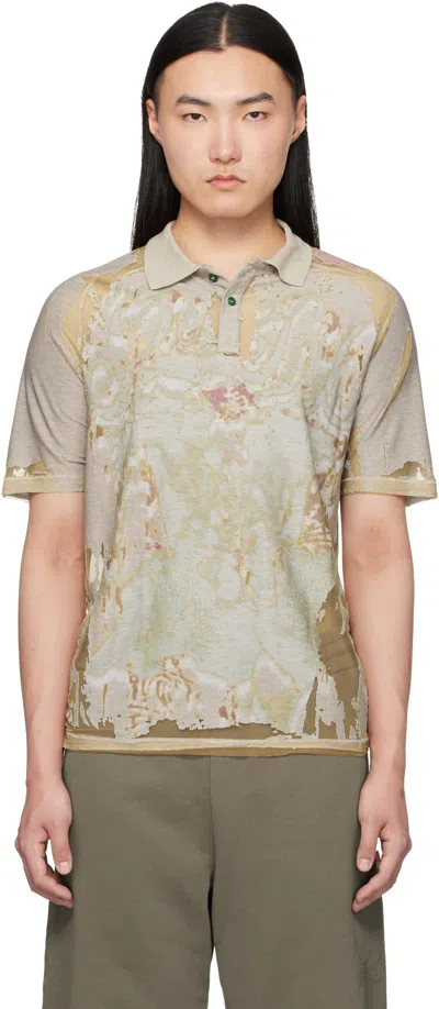 Diesel Beige T-hector Polo In Multi
