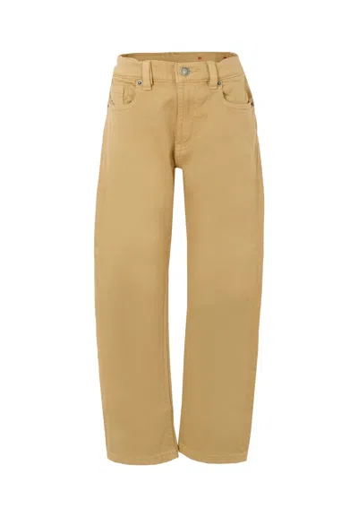 Diesel Kids' Beige Trousers For Boy With Logo In Gold